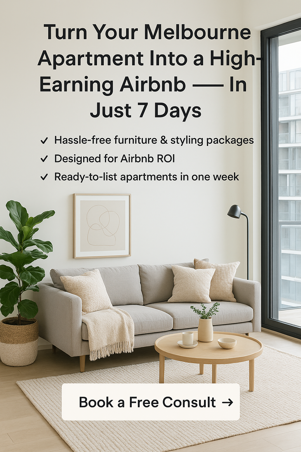 Styling & Staging - 1 Bedroom Apartment.