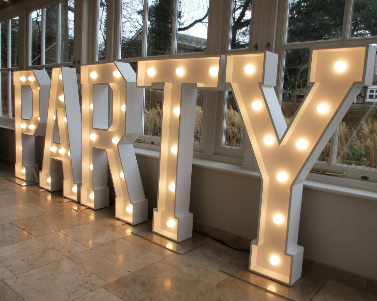 HIRE - 5x Light up LETTERS 1.2m