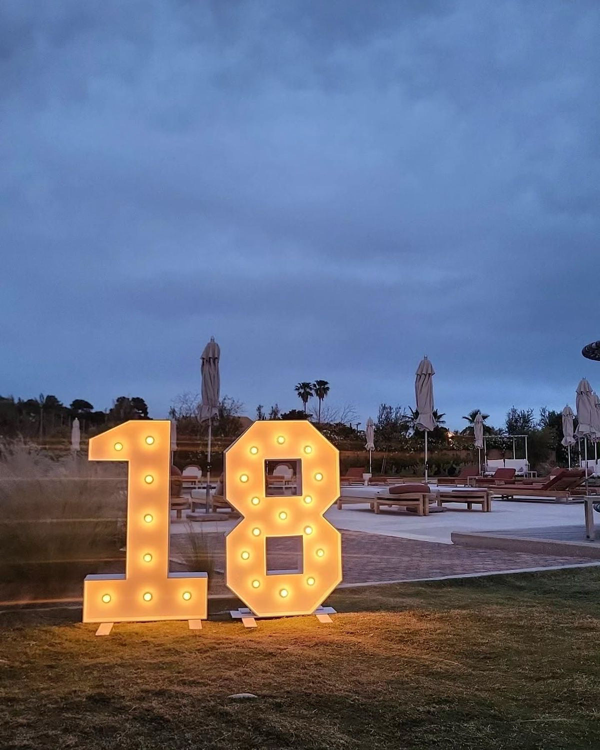 HIRE - Number "18” 2  x Light up NUMBERS 1.2m