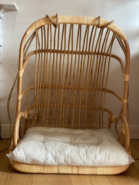 The Oceania -  Rattan Hanging Chair. Available in Single Natural, Double Natural & White.