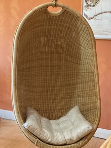 The Pod - Natural Rattan Hanging Chair.