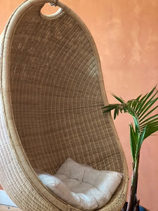 The Pod - Natural Rattan Hanging Chair.