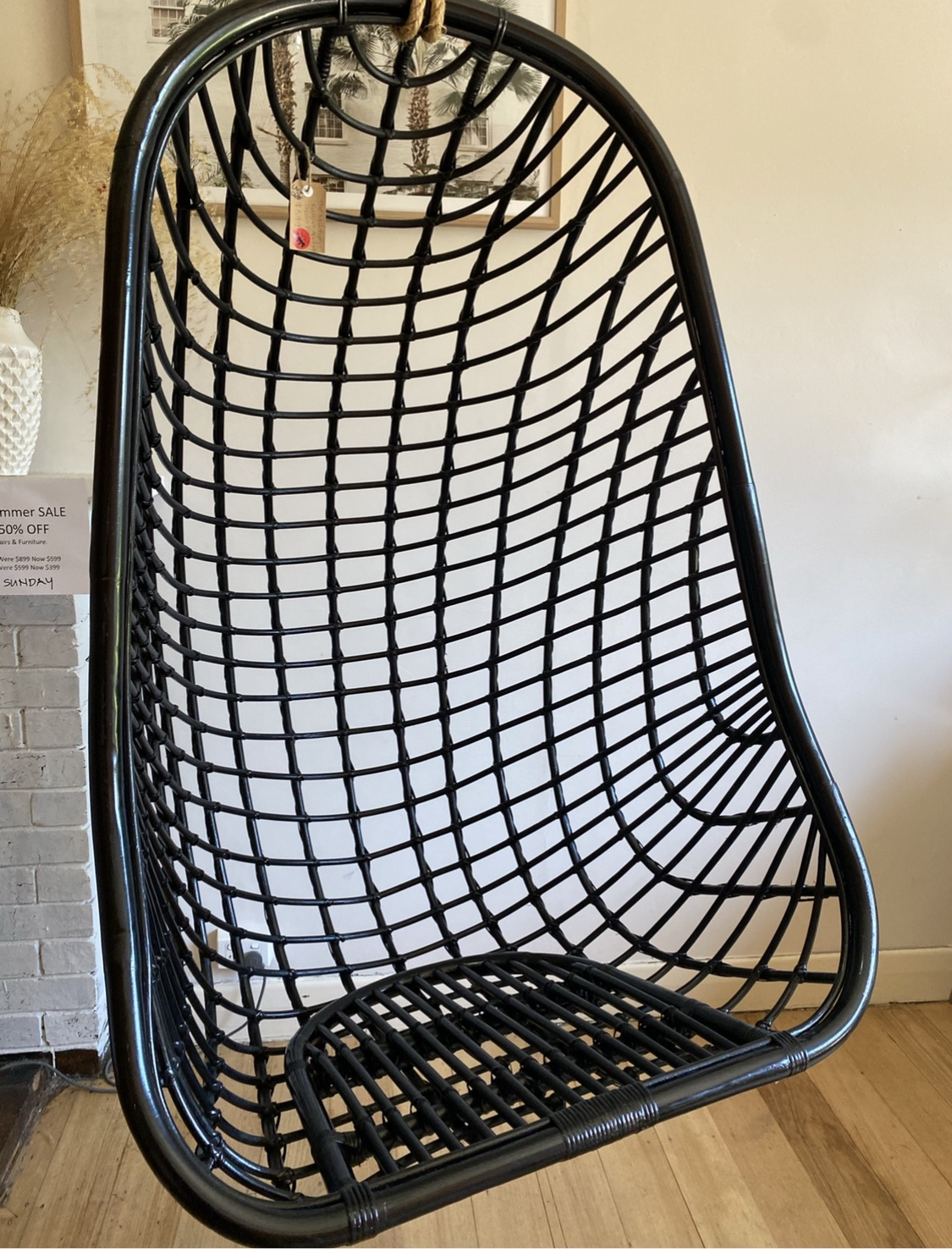 "The Maldives" Rattan Hanging Chair.
