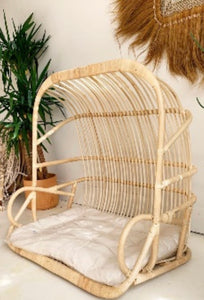 The Oceania -  Rattan Hanging Chair. Available in Single Natural, Double Natural & White.